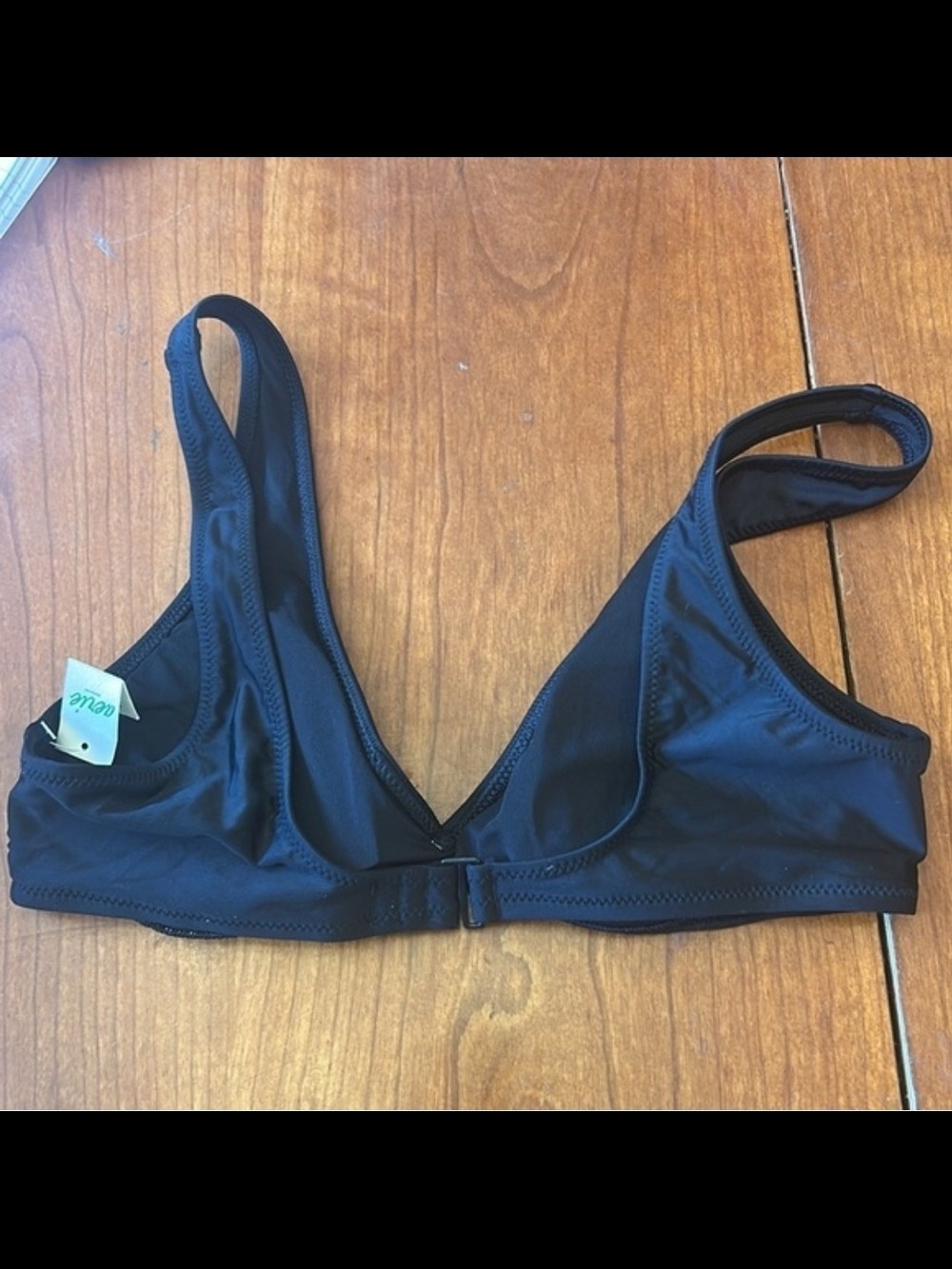 aerie Black Scoop Wire-Free Swim Bra New - Picture 4 of 4